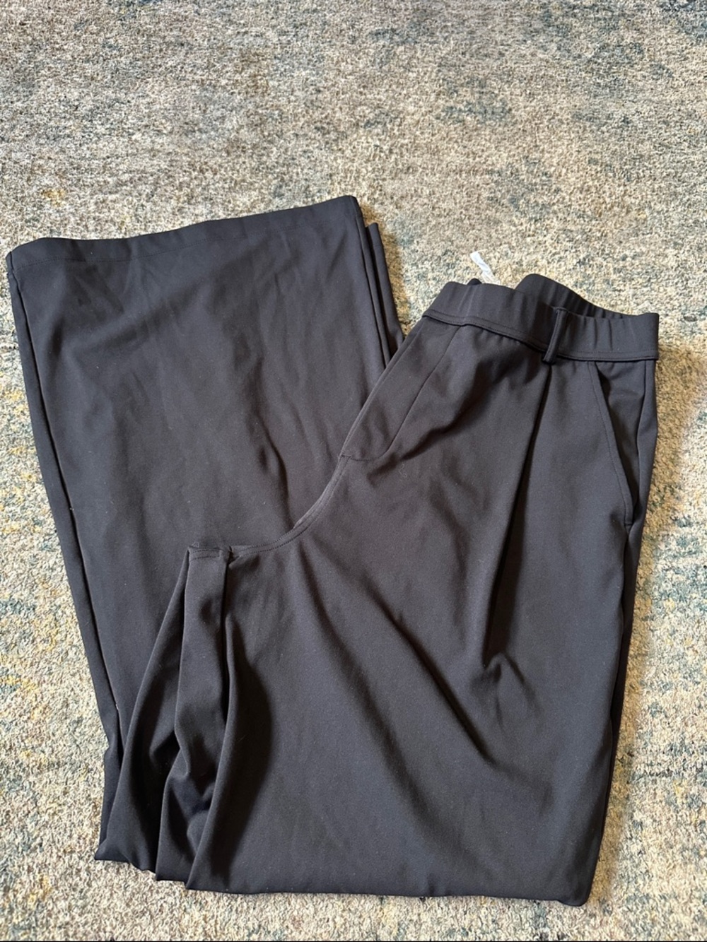 HALARA Black Wide-Leg Trousers